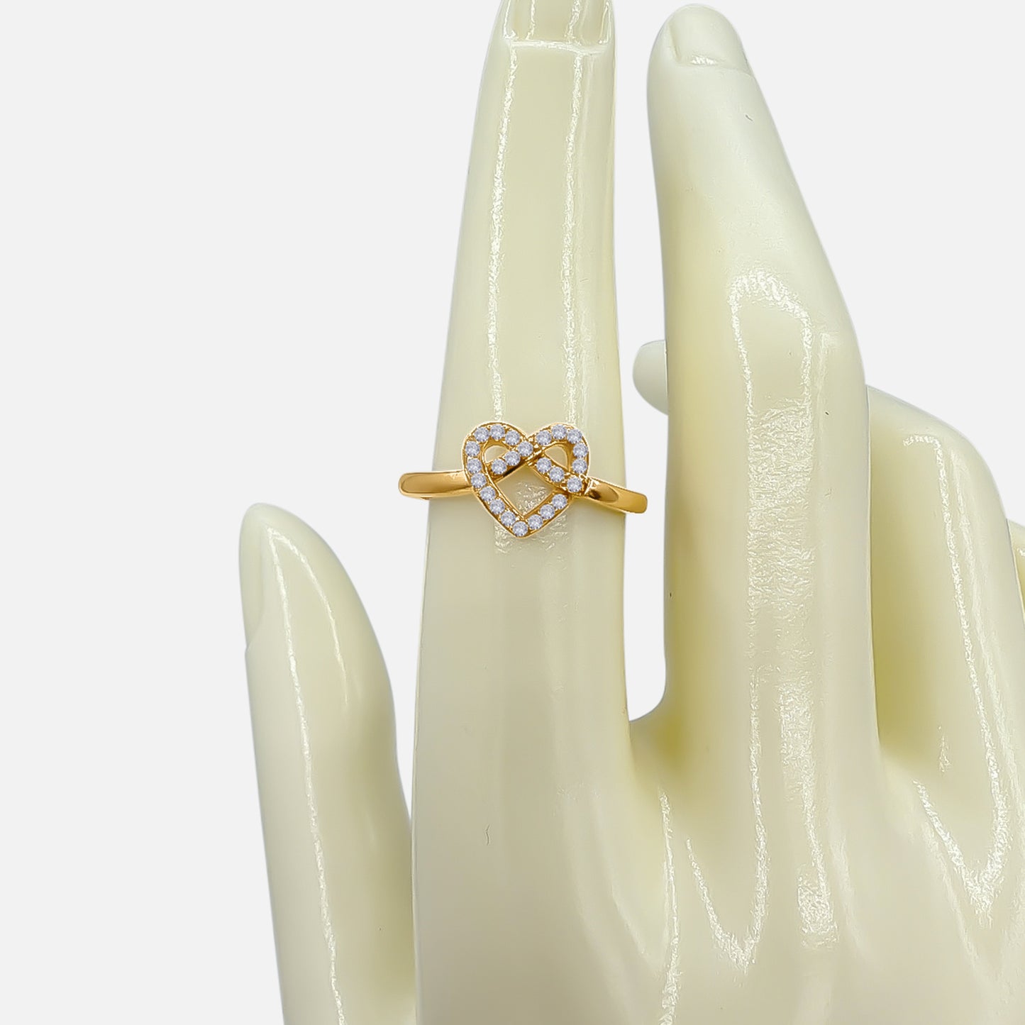 Rose Gold Knotted heart shape Diamond ring