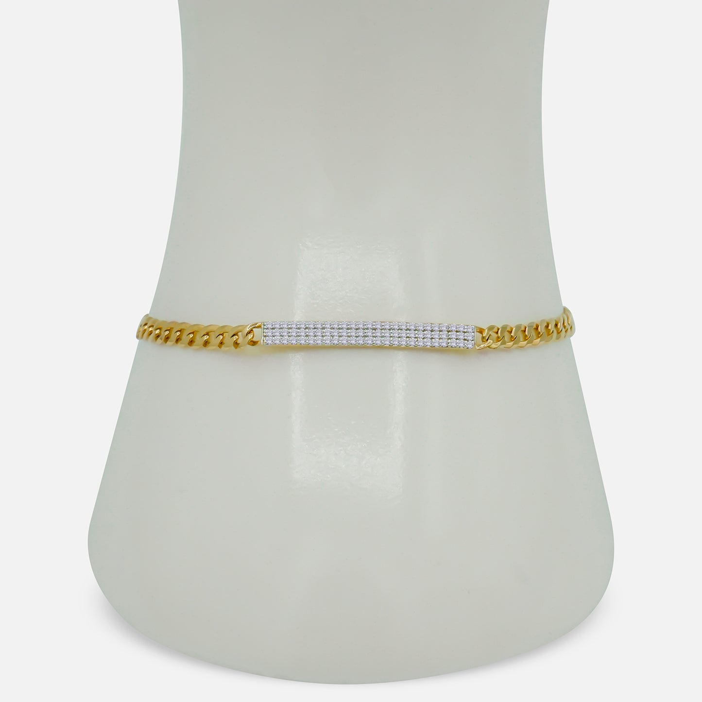 Genuine Diamond ID curb Bracelet